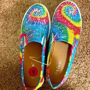 Girls Rainbow Color/Glitter Slip On Shoes
